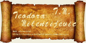 Teodora Milentijević vizit kartica